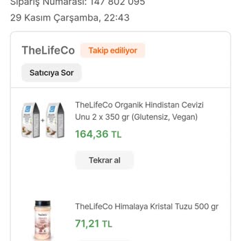 The Lifeco Firmanın Sipariş İptali