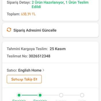 Trendyol English Home Gelmeyen Sipariş, Bekliyorum Acil Dönüş