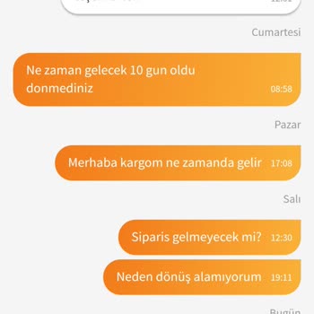 Trendyol English Home Gelmeyen Sipariş, Bekliyorum Acil Dönüş