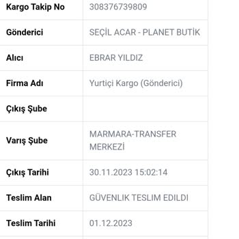 Planet Butik Yanlış Ürün Gönderimi