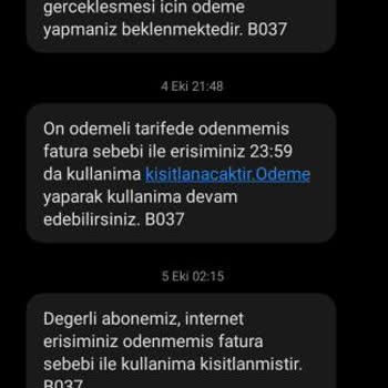 Yaninet Olmayan Abonelik Kesilen Faturalar