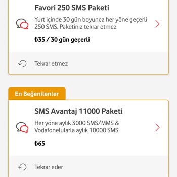 Vodafone SMS Paket Hatası Yüzünden Faturam Fazla Geldi