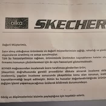Hilltown Boyner'den Alınan Skechers Ayakkabı Fileleri Çürük Çıktı