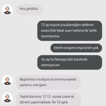 Vodafone Kendiliğinden Tarife Yüklemeleri
