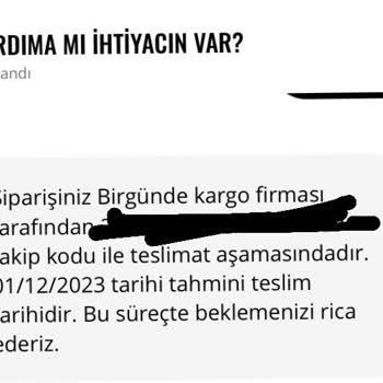 Bir Günde Kargo Sipariş Teslim Edilmemesi