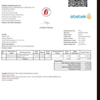 Atlaspark AVM Eksik Ürün Talep