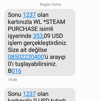 Steam Kredi Kartımdan İzinsiz Çekim Şikayeti