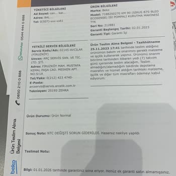 Beko Km 90 Ön Filtre Su Birikmesi