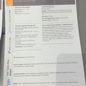 Beko Km 90 Ön Filtre Su Birikmesi