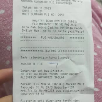 FLO Ayakkabı FLO İade Çeki