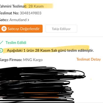 MNG Kargo Mega Center Ürünüm Teslim Etmedi, Ama Teslim Görünüyor.