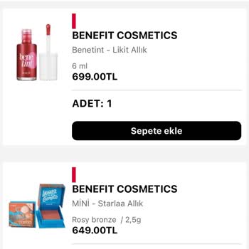 Sephora Benefit Hediye Çanta Vaadi Yerine Getirmemesi