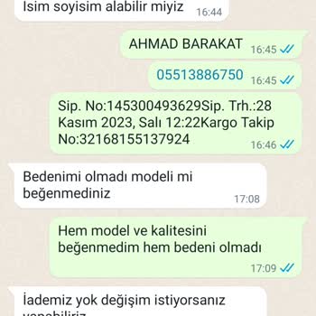 Matik Abiyem Alınan Ürün İadesi Etmemek