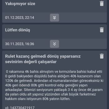 Galabet Rulet Para Ödemedi