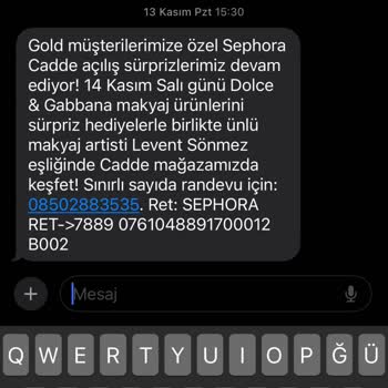 Sephora Sözde Gold Kart Etkinliği Saygısızlığı!