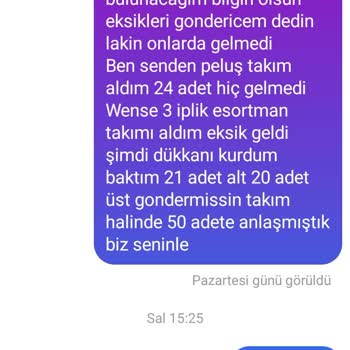 E.R.C Toptan İstanbul 20 Bin TL'lik Eksik Ürün Sorunu!