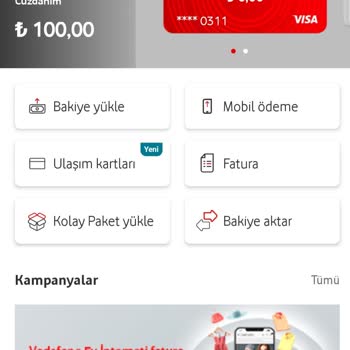 Vodafone Pay Cüzdandaki Kullanılamayan Para
