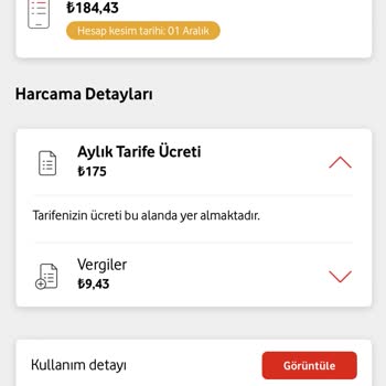 Vodafone'da Fahiş Fatura Ve Tarife Değişikliği Sorunu