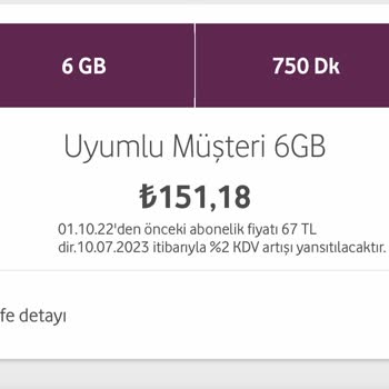 Vodafone'da Fahiş Fatura Ve Tarife Değişikliği Sorunu