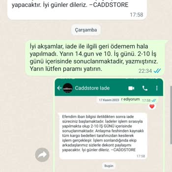 Caddstore Para İadesi Yapmıyorlar