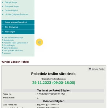 UPS Türkiye Kargo Şirketinin Kargomu Günlerdir Şubede Bekletmesi