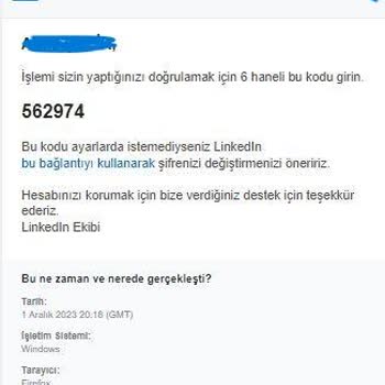 Linkedin Güvenlik Sorunu Hesap Çalınması