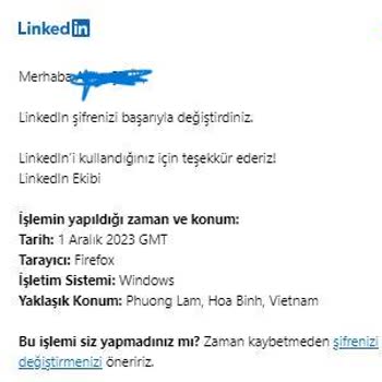 Linkedin Güvenlik Sorunu Hesap Çalınması