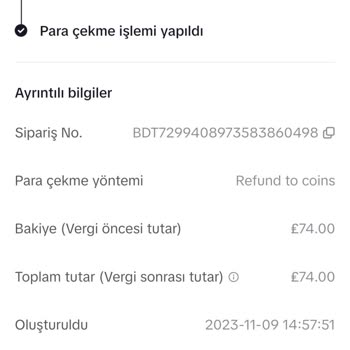 TikTok Para Çekim Verdim Hesabıma Geçmedi