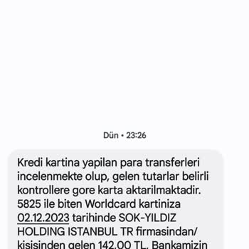 Yapı Kredi Bankası Kredi Kartı İadesi Gerçekleşmedi!