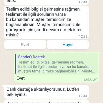 Sendeo Kargo Ürünlerimi Kaybetti