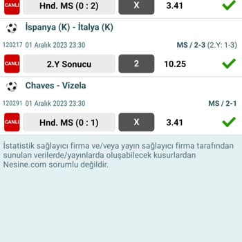 Nesine Bahis Değiştirme Oranı Yüksek İken 1 Maçı 1 Orandan Sayma