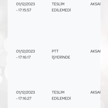 PTT Kargo Ürün Teslimi Yapmıyor