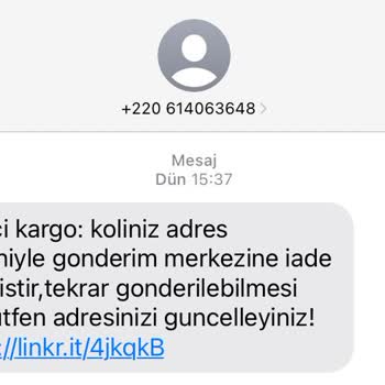 Yurt Dışı Numara Mesajı