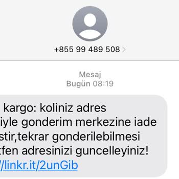 Yurt Dışı Numara Mesajı