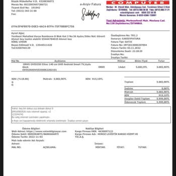 Onvo Televizyon Ekran Arızası