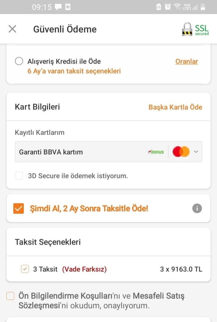 Trendyol taksit deals seçenekleri