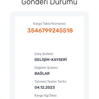 Aras Kargo Sorunlu Teslimat Yapıldı
