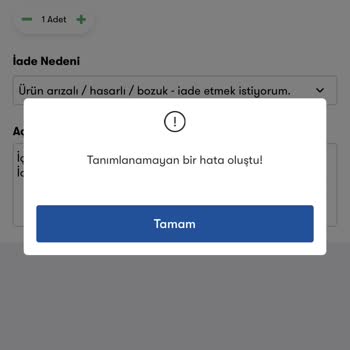 Cepte Şok İade Sorunu