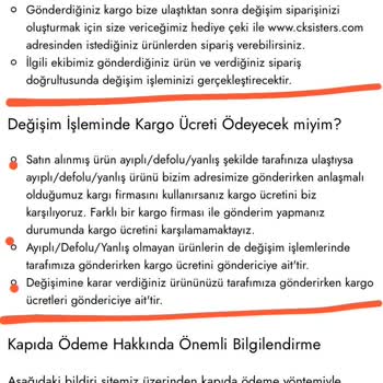 C&K Sisters Boutique İade Sürecinde Yaşanan Sorunlar Ve Ek Ücret Telaşı
