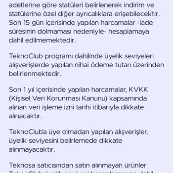 Teknosa 10 Gündür Teknoclub Üyelik Değerlendirmesi Devam Ediyor