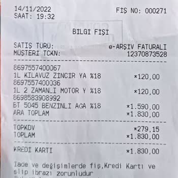 Bauhaus' Den Alınan Attlas Motorlu Testere Sorunu