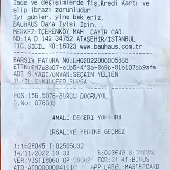 Bauhaus' Den Alınan Attlas Motorlu Testere Sorunu