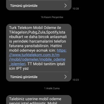Türk Telekom Mobil Ödeme Servisi İptal Edilmiyor