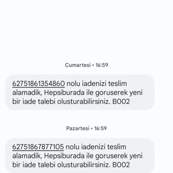 Hepsijet İademi Geri Almıyor