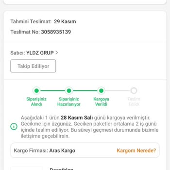 Aras Kargo Kargom Teslim Edilmedi