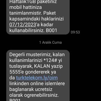 Türk Telekom Turk Telkom Tarife Değişikliği