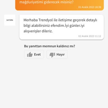 Saturn Ürün Teslimatını İptal