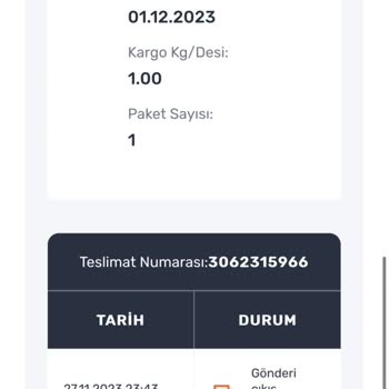 Aras Kargomu Getirmedi