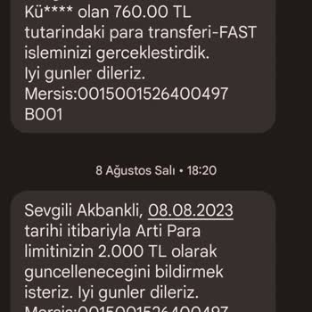 Akbank Artı Para Limitimi Düşürmesi