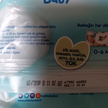 Uni Baby Islak Mendil Ciltte Tahriş Sorunu
